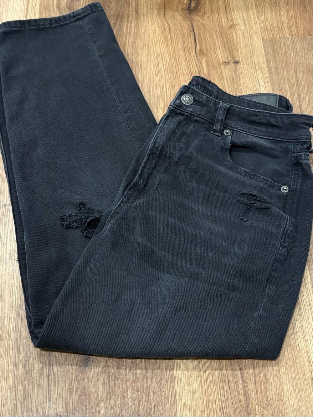 American Eagle Outfitters Women's Straight Leg Black Jeans